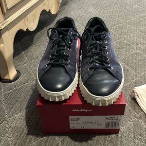 Salvatore Ferragamo Blue Marine Clyde shoes